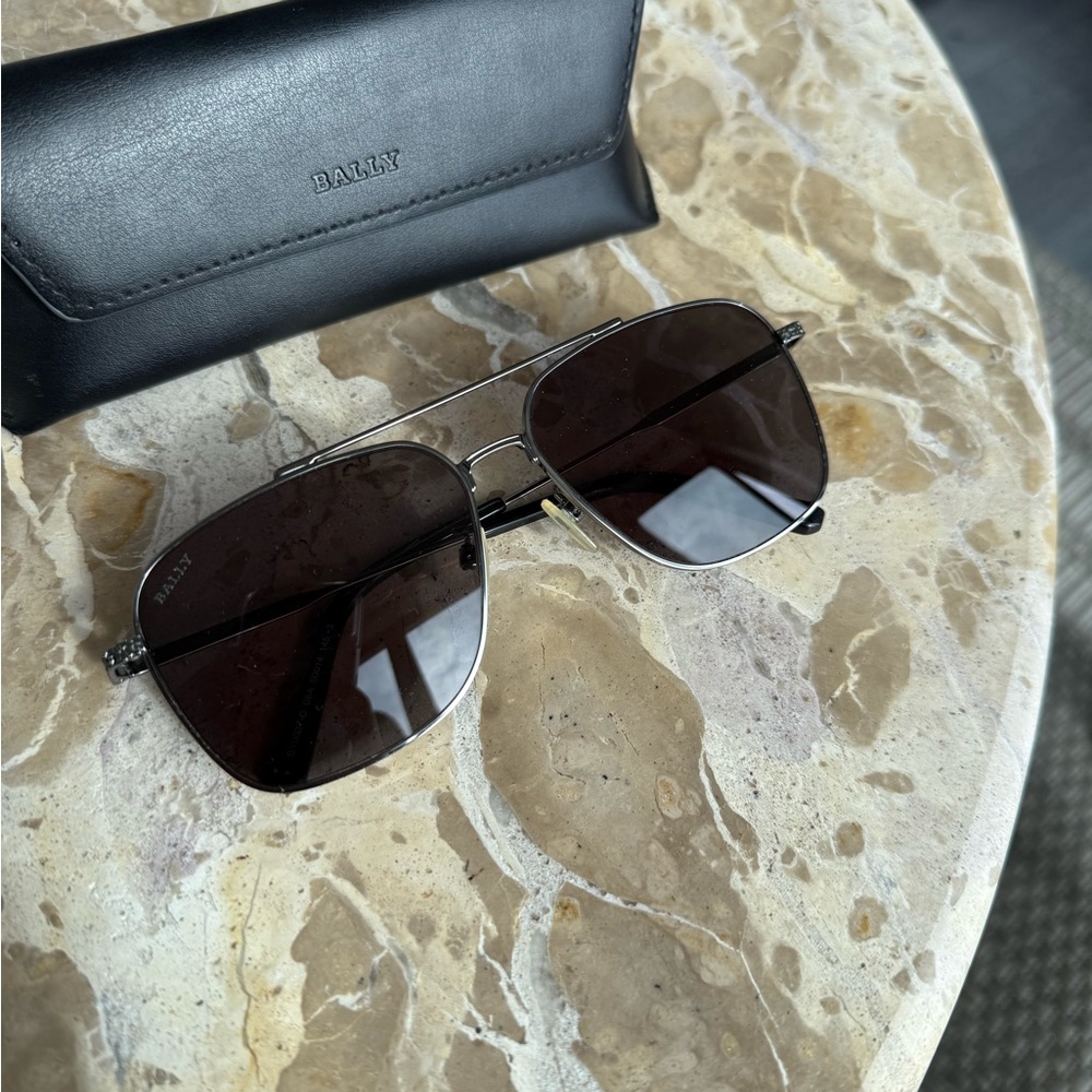 Bally Shiny Gunmetal Sunglasses